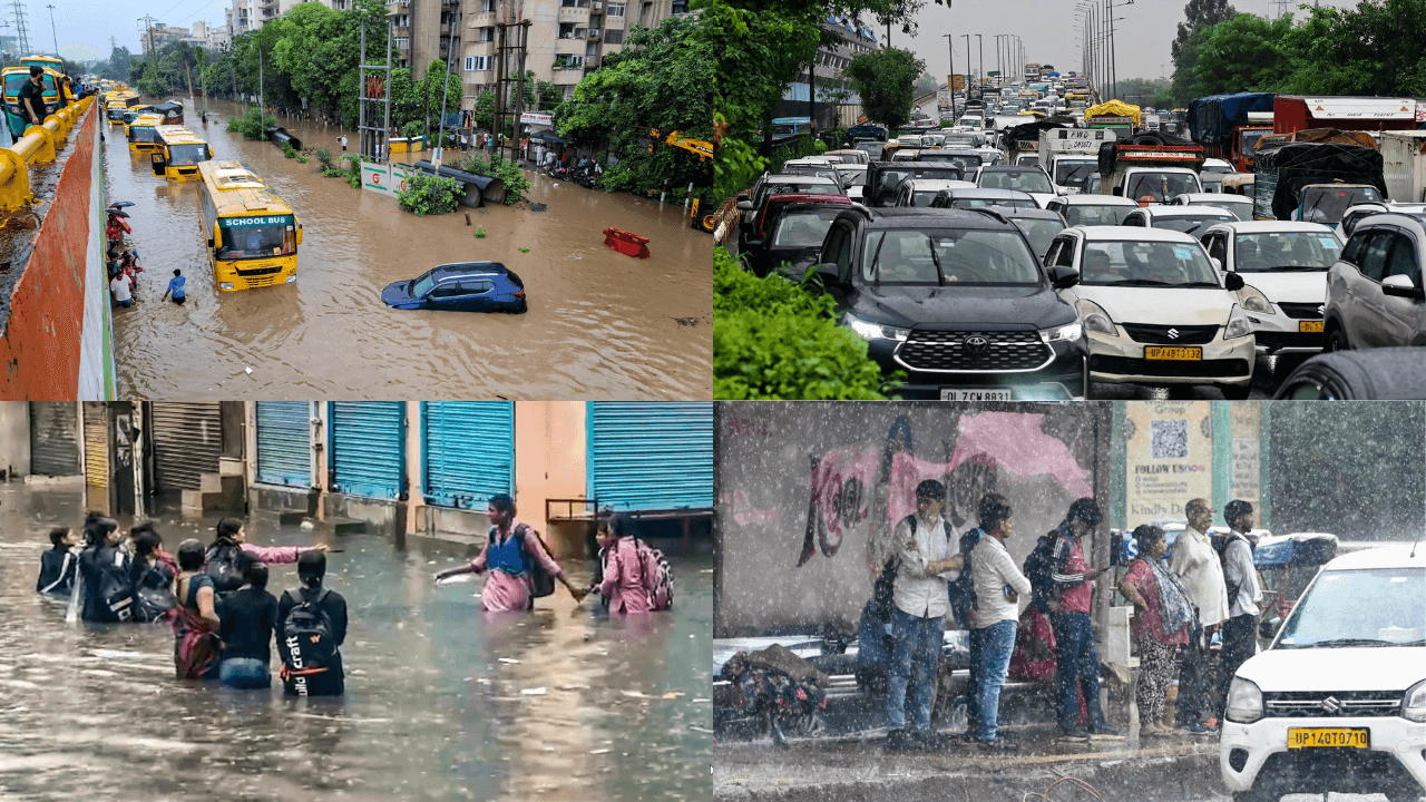 दिल्ली-एनसीआर में भारी बारिश से जनजीवन अस्त-व्यस्त