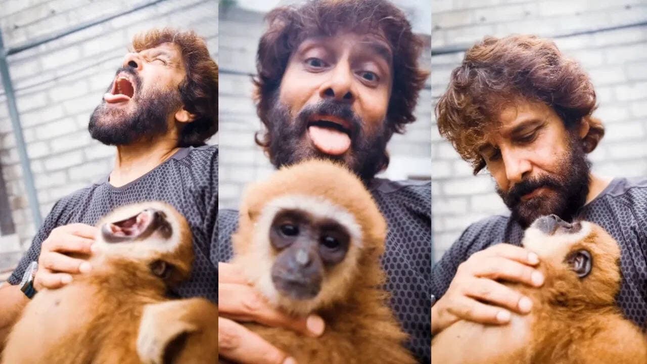 Actor Vikram faces controversy over monkey video